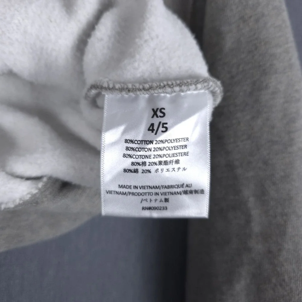 Fear of God Essentials Kids Hoodie Heather Gray Fleece Size XS 4/5 FOG Pullover